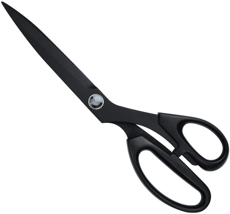 Japanese Sewing Scissors for Fabric Cutting 10.5 Inch, Black Scissors Heavy Duty All Purpose Scissors