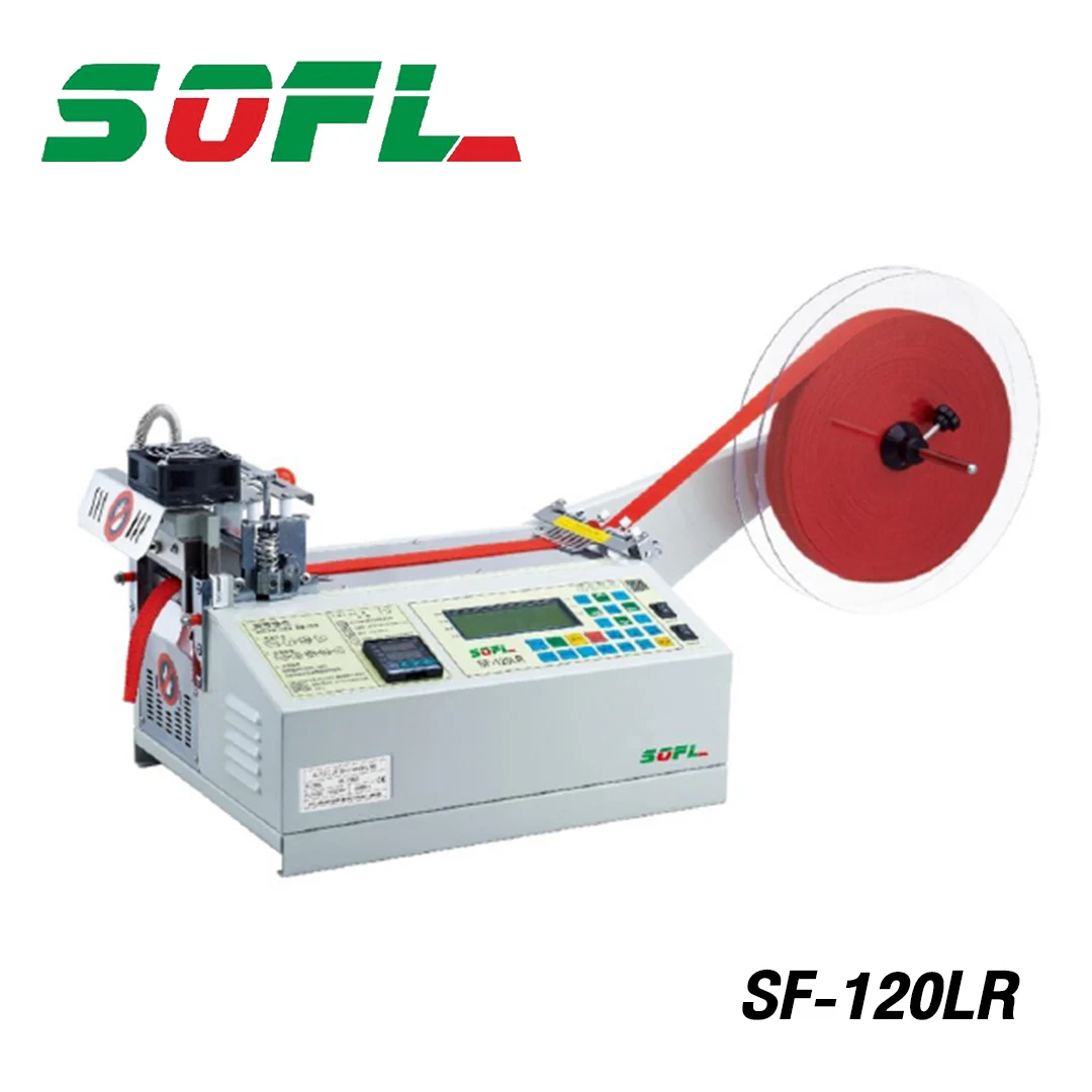 
 SF-120LR Автоматический цифровой Горячая/холодной нож лента для резки клейкой ленты для липучка, нейлон, резинка на талии, с пластиковыми застёжками «молния» и лентами  