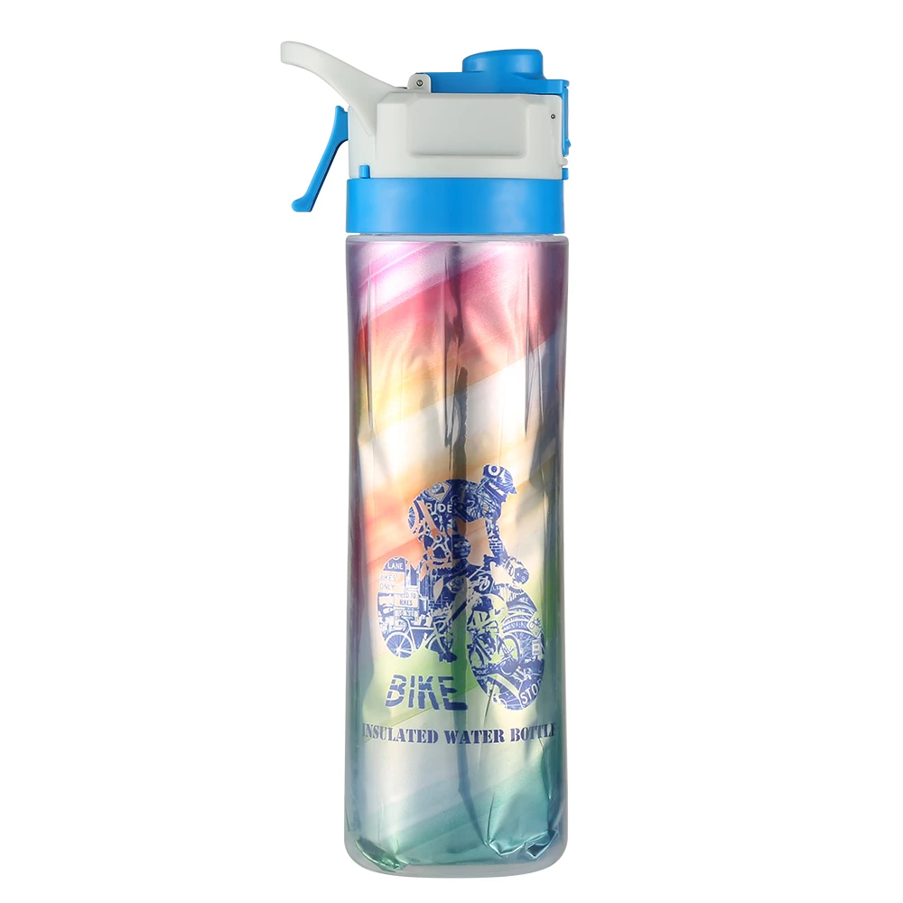 Инновационный высококачественный изолированный распылитель 2021 с двойными стенками, пластиковая бутылка для воды 650 мл для езды на велосипеде