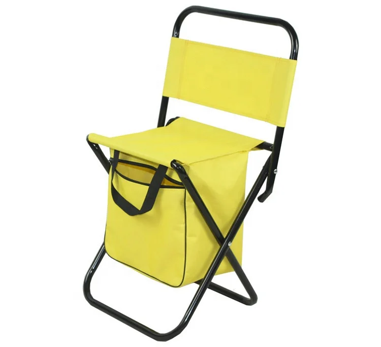 HE-126,Cheapest Folding Camping Chair Stool with Cooler Picnic Bag for Outdoor Fishing Travel Beach BBQ With Customized Logo