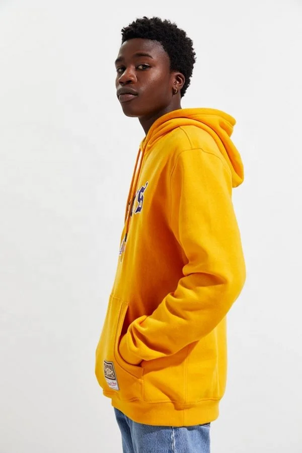 Yellow plus size blank heavyweight hoodies full zip up streetwear hoodie pullover Top Selling Fleece Hoodies