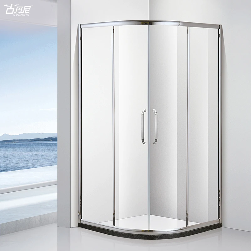 GUDANNI Waterproof tempered glass shower room enclosure bathroom square folding door