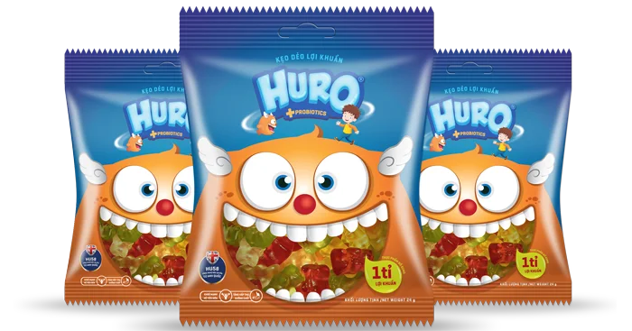 Huro Probiotics Gummy Candy in bag 24g - Healthy Candy made in Vietnam