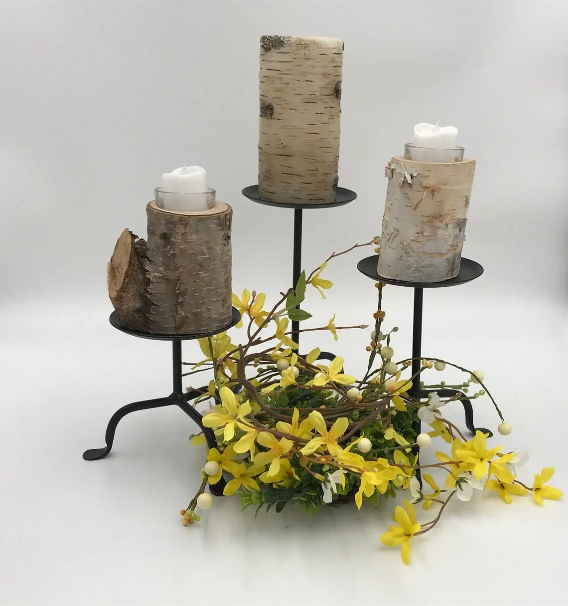 Роскошная подставка для свечи в форме листа с серой отделкой идеально подходит украшения дома