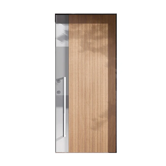 
 Minimalist design wooden entrance door Perseo Flat Zenith for export  