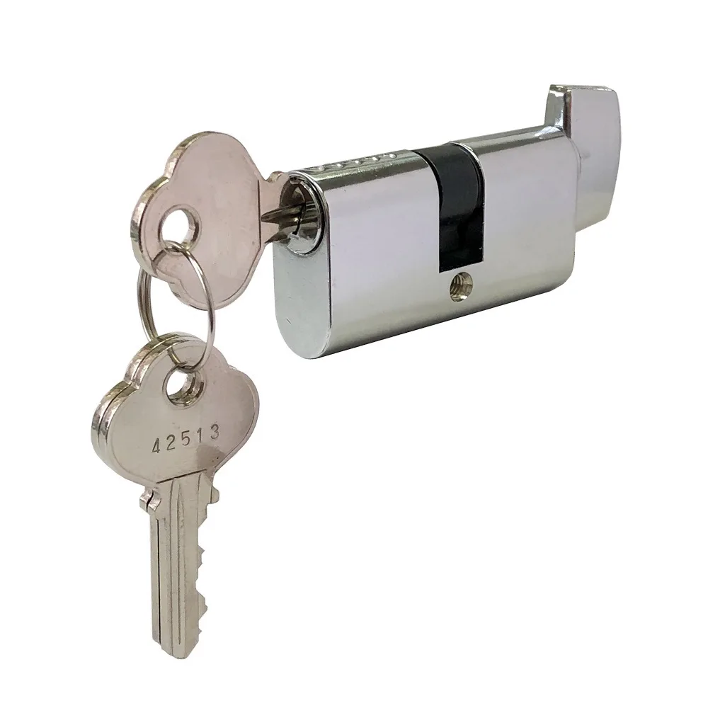 Euro Style Solid Brass Mortise Door Lock Oval Cylinder with Thumbturn