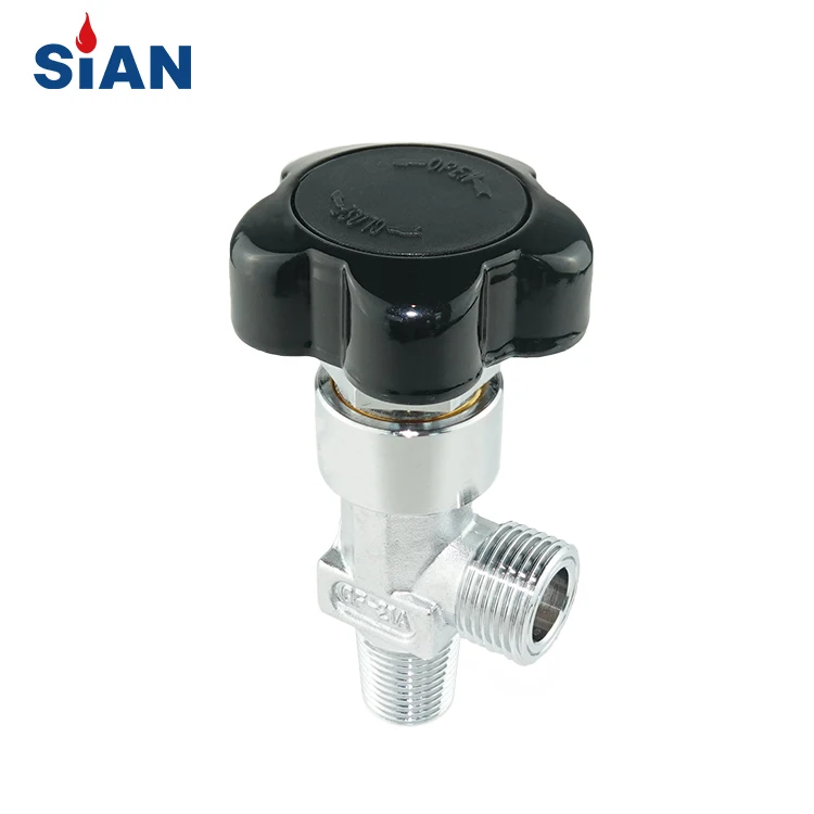 Chrome Plated Finish Diaphragm Type QF-21A Oxygen Air Nitrogen Gas Cylinder Valve