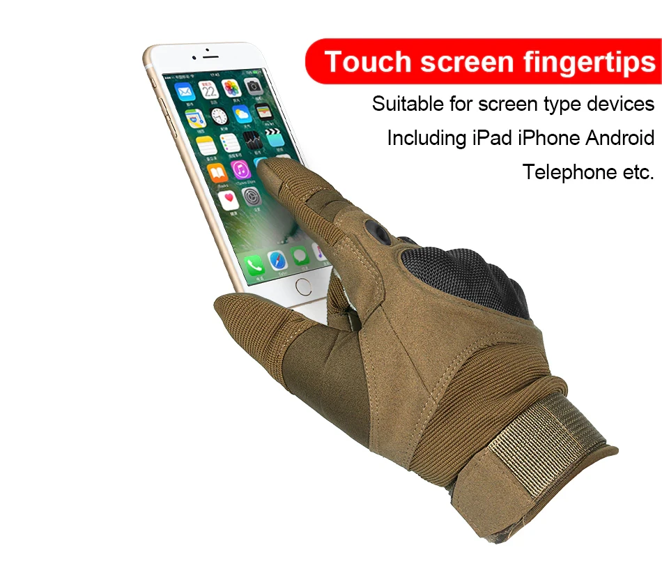 Men Full Finger Touch Screen Tactical Army Gloves Cycling Hiking Riding Motorcycle Gloves Microfiber