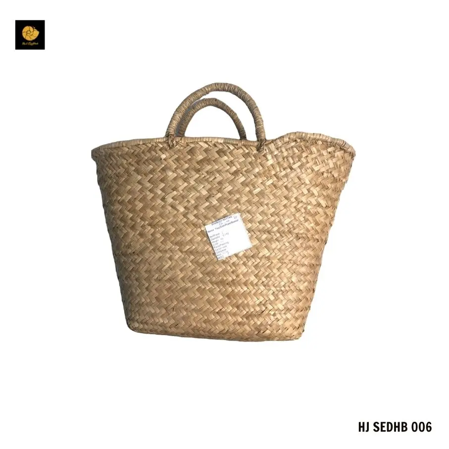 Плетеная соломенная сумка модная летняя пляжная из натуральных морских водорослей женская вьетнамская ручная