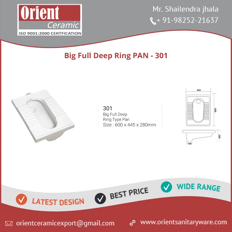 High Quality Crack Resistant Modern Design Ceramic Squatting