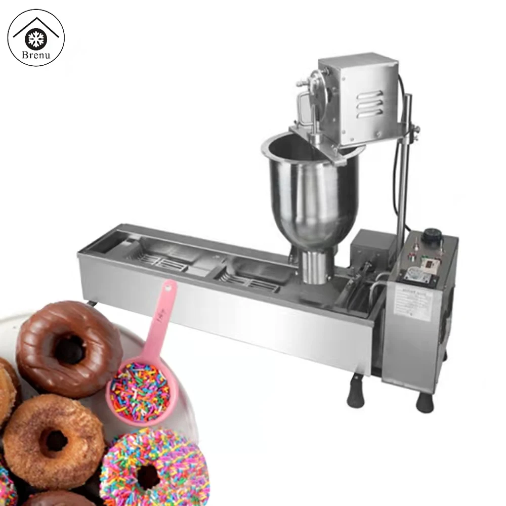 a mini maker mochi cake electric sweet ball donuts stainless round automatic gas fryer conveyor auto donut