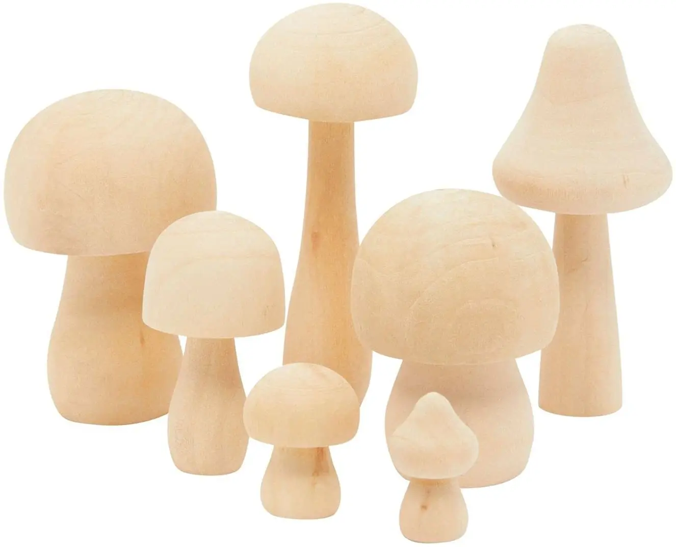 Unfinished Wood Peg Dolls Mini Wooden Mushrooms wood crafts for Home Decor