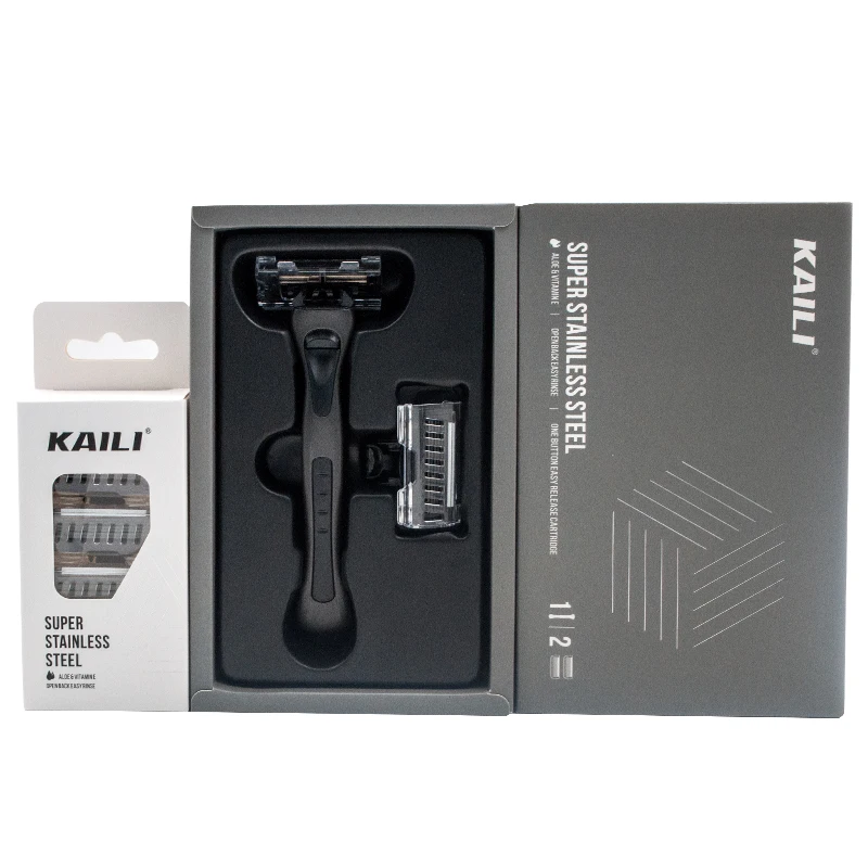 Metal handle changeable razor 5 blade razor for man shaving razor