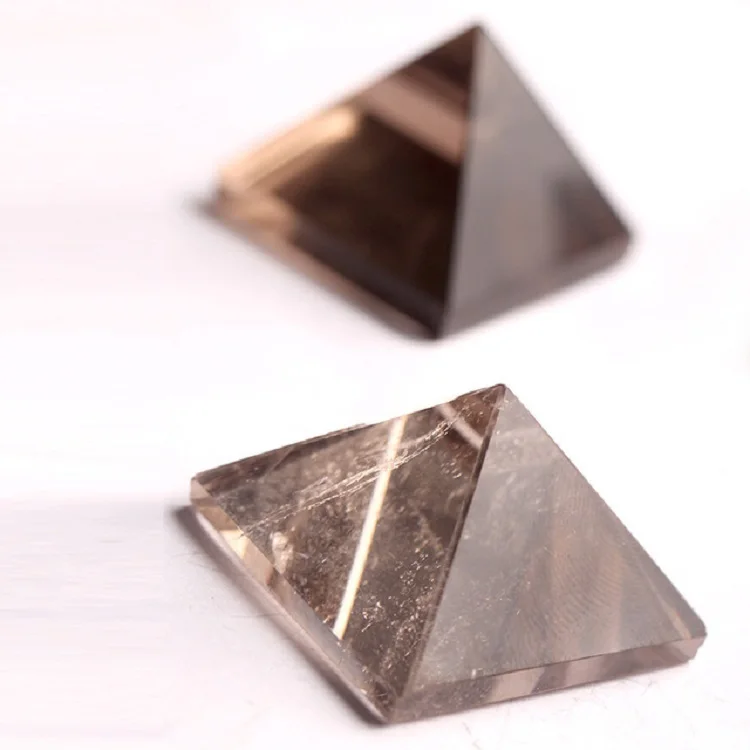 BEAUTIFUL GEMSTONE SMOKY PYRAMID HIGH QUALITY SMOKY CRYSTAL PYRAMID FOR METAPHYSICAL REIKI HEALING AND HOME DECORATION FENG SHUI