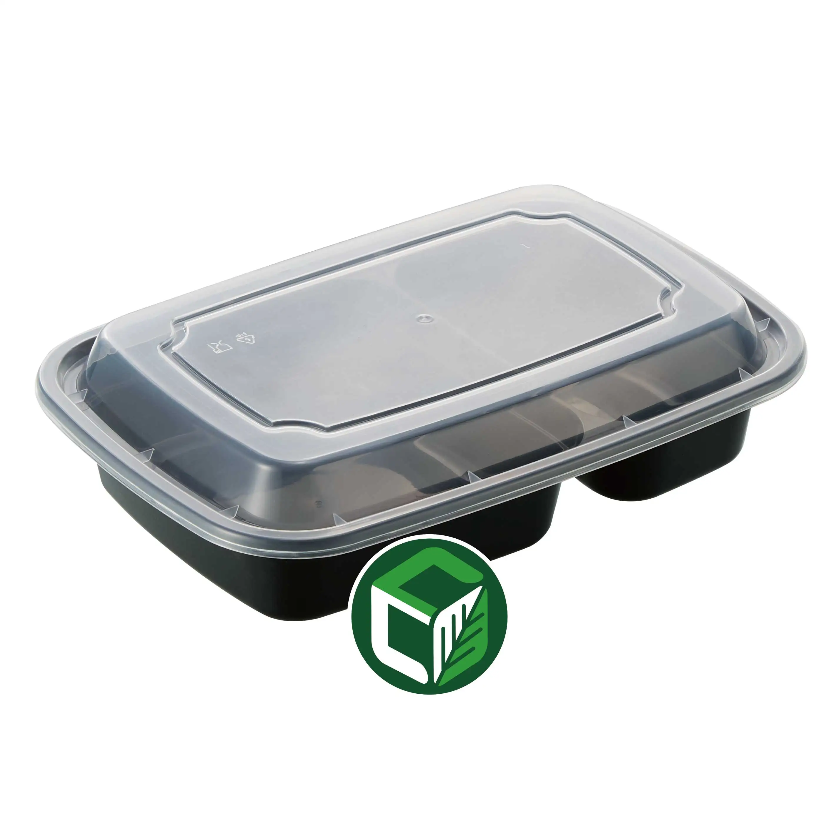  Контейнер для хранения еды одноразовый с 2 отделениями 28 унций