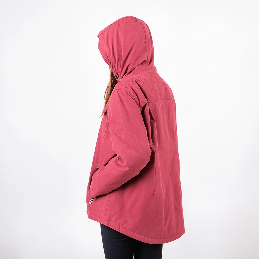 Лидер продаж 2021 модная зимняя женская ветровка Sangria на молнии из хлопка и полиэстера куртка с капюшоном