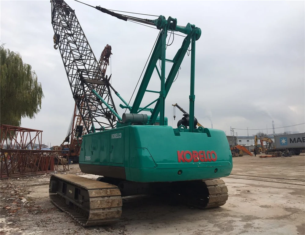 Used Japanese 55ton Crawler Crane /Kobelco 55 ton 80ton Crawler Crane 7055 for sale