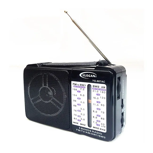
Best Sale High Sensitivity Portable Black FM/TV/AM/SW1-2 Band Radio Comes with Built-in Speaker Easy To Bring Around 