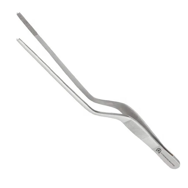 Chef Tweezers 20 cm Double Curved Regular Stainless Steel High Quality Kitchen Tweezers