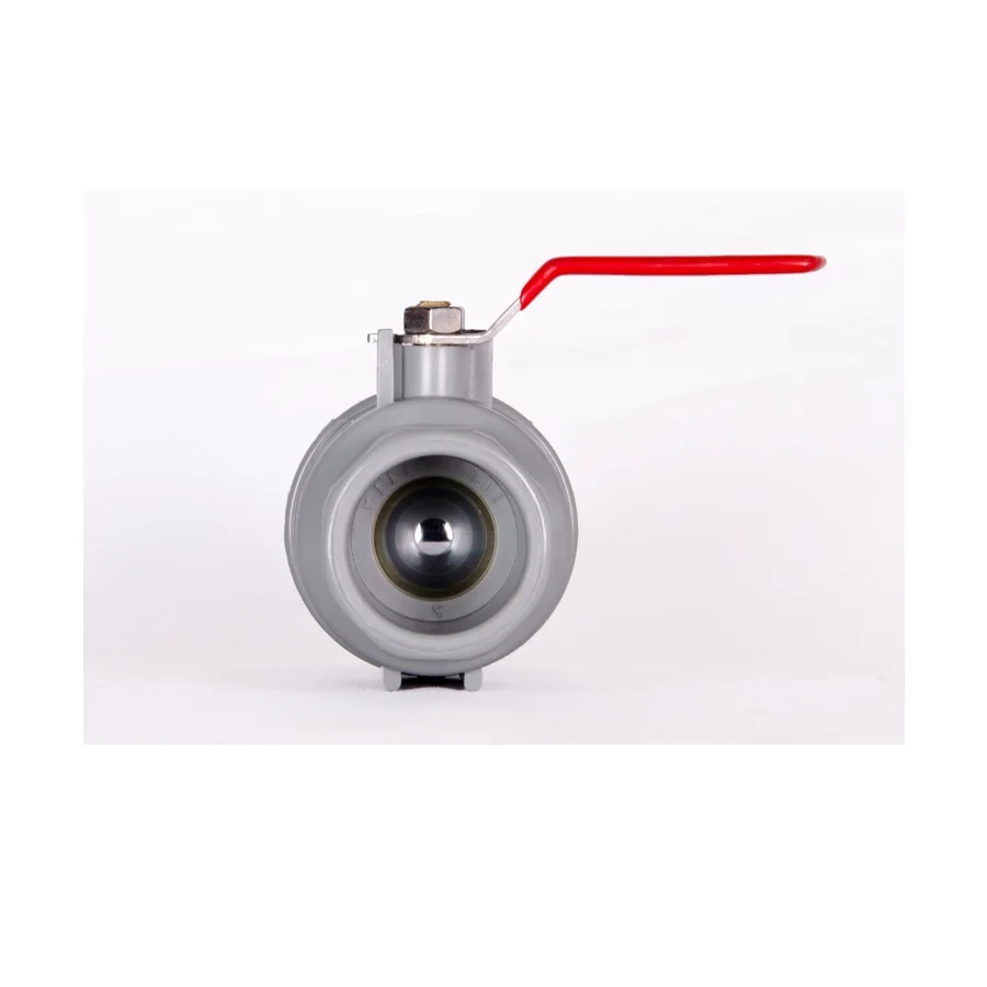 One Atmosphere Hand Operated PVC Ball Valve Stainless Steel Handle Anodizing Ball Export From Vietnam
