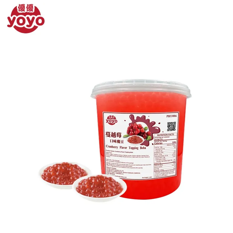  Жемчуг Boba со вкусом клюквы