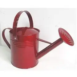 RED COLOR GALVANIZED FLOWER IRRIGATION HANDMADE SPRINKLING CAN WATERING CAN IN IRON HOME & GARDEN DECORATIVE FLOWER PLANTER