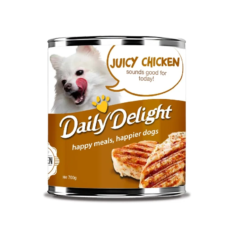 
Daily Delight Brand Energy Lift Vital Vegetable Gum 700g Pet Can Juicy Chicken Healthy Skin Glossy Coat Dog Wet Food 