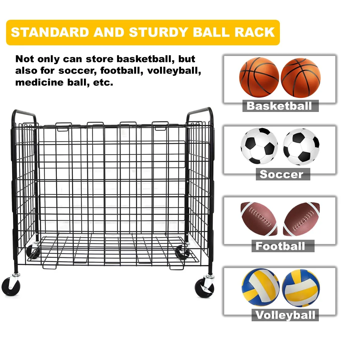 Organizer garage SHELF for footballs room basketball equipment Sports Stadium