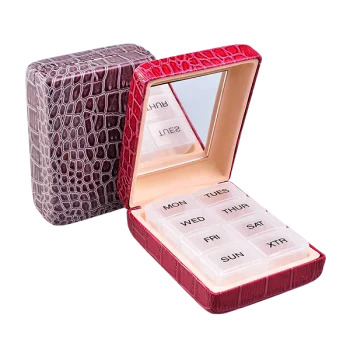 Модная парусиновая коробка для лекарств пастильеро с зеркалом аптеки рекламный подарок