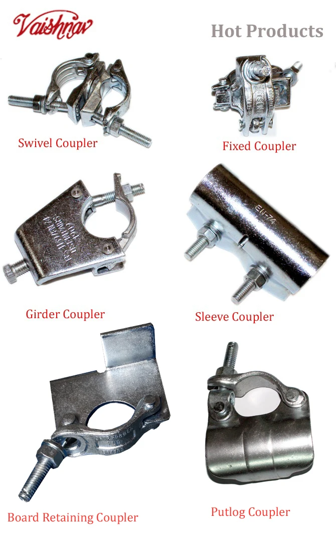 Scaffolding Sale Building Construction Materials Testing Certificate Drop Forge Fixed Coupler for British Standard Scaffolding