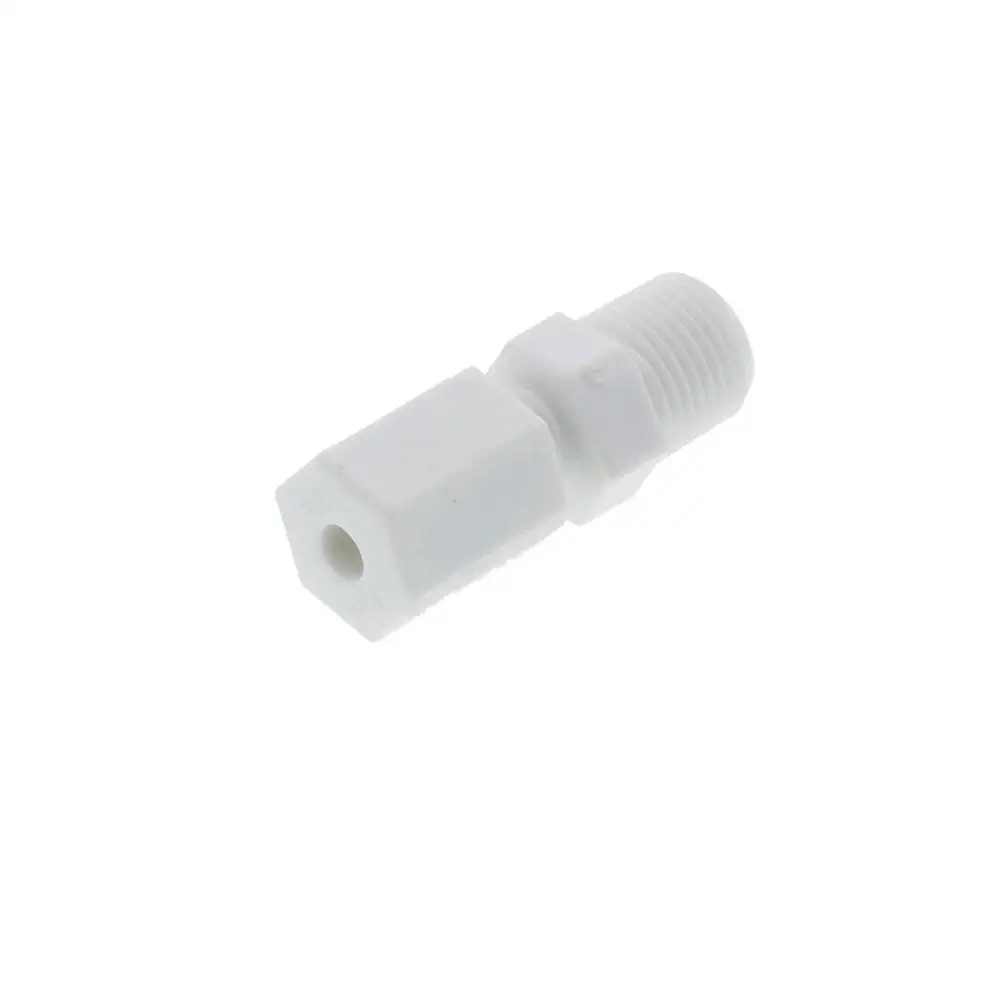 MPT -O Polypropylene Male Connector 1/8 OD Tube Fresh Water Systems US Based 10-2-2-P X 1/8 Thread Opaque White Equal Hexagon