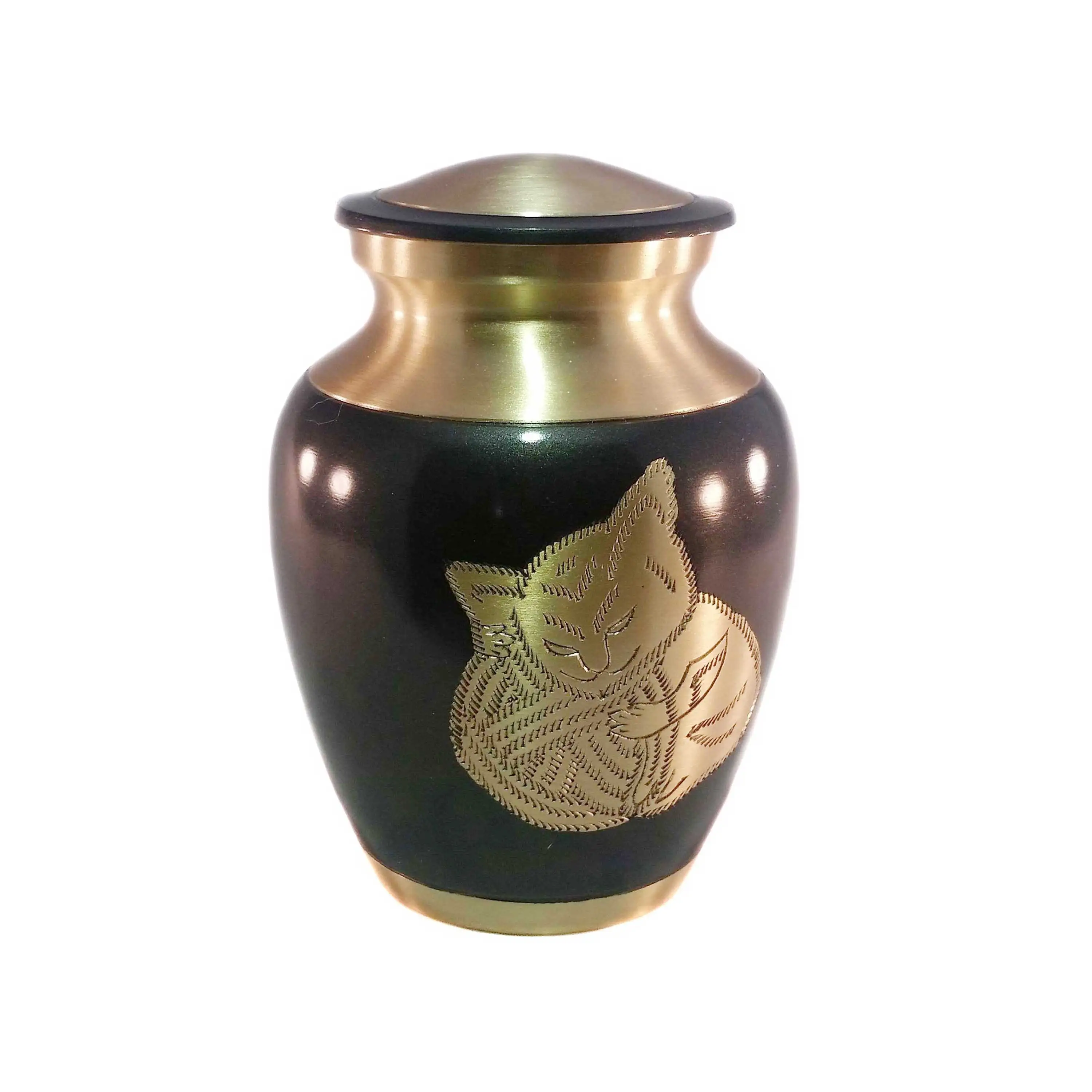 Brass Raspberry & Golden Pet Urn High Quality Classic Design Metal Cremation Urns With Slate Finished Hot Selling Brass Ashes ME