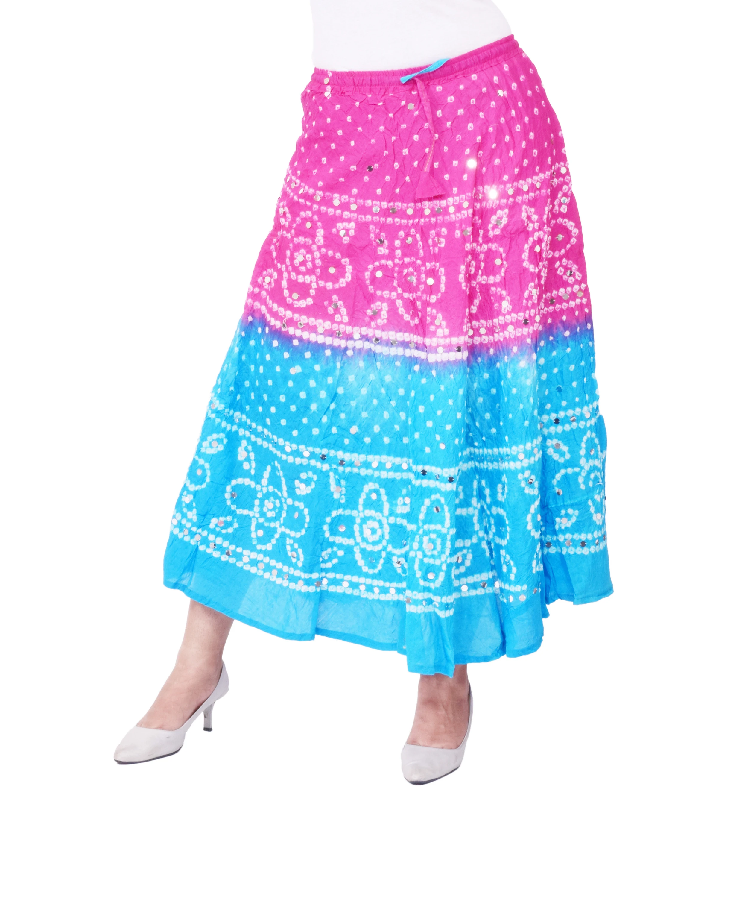 Latest Indian Jaipuri Bandhej Latest Design Long Skirt