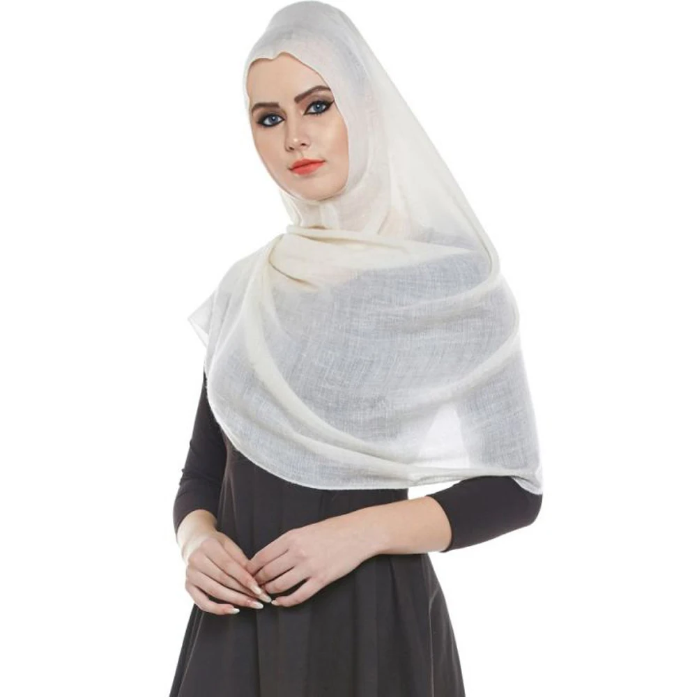 New Solid Color Cotton Women Muslim Hijab Handmade 2022 Hot Sale Fashion Summer Muslim Cheap Wholesale New Arrival Classical