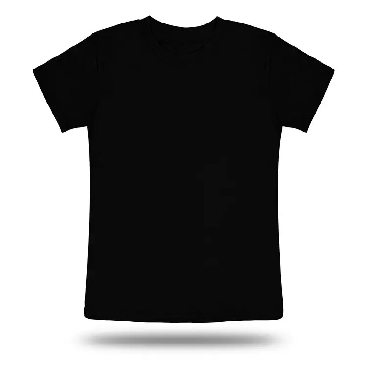 
 Bangladesh factory wholesale high quality basic t shirt Solid black color men t shirt Custom design short sleeve men tee shirt  
