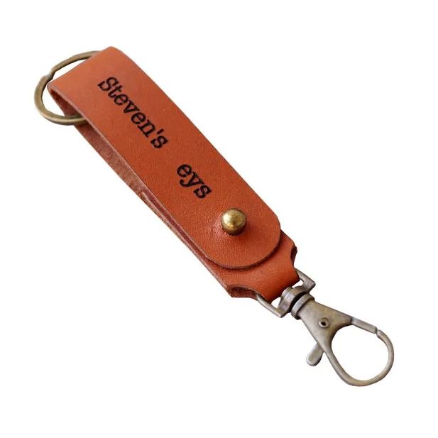 Wholesale LOGO Leather Key Chain Bulk Factory Direct Price Custom Luxury Mens PU Leather Keychain