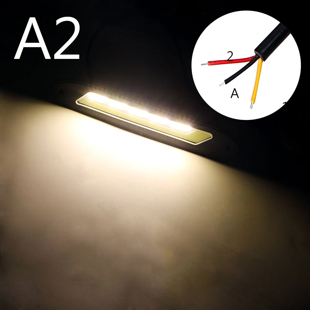 
26CM COB Fog Lights Car LED Daytime Running Lights Turn Signal Light Indicator DRL White and Yellow 