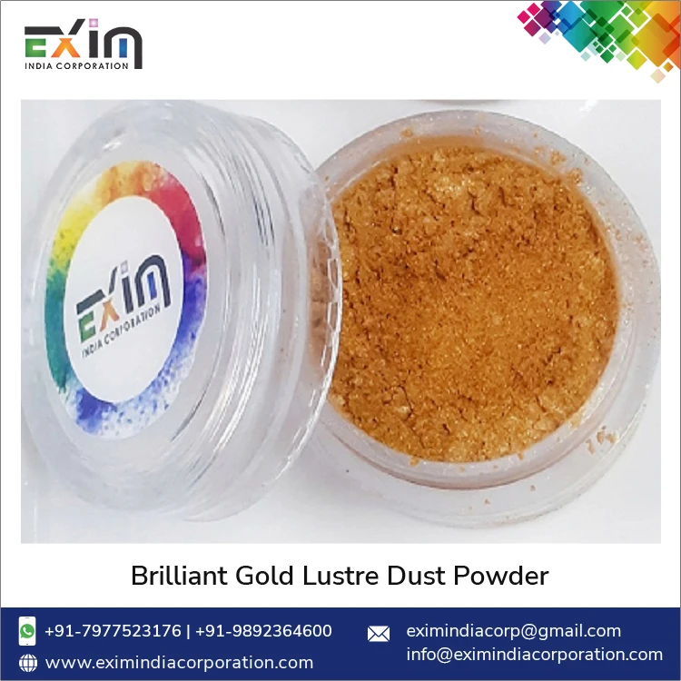 Wide Range of High Quality Top Selling Food Grade Brilliant Gold Edible Lustre Dust Powder for Bulk Purchasers