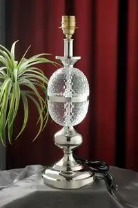 WHITE ACRYLIC TABLE LAMP, GLASS ROUND BALL LAMP