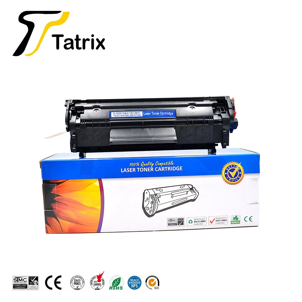  Tatrix 12A CRG 103 104 303 703 FX9 FX10 L90 Премиум Совместимый лазерный Черный тонер-картридж для Canon MF4270 принтер