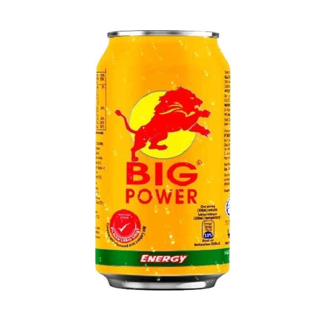 [Malaysia] Halal Fast Shipping 24 Cans Big Power Non-Carbonated Energy Drink 300ml Low Sugar Halal (1 Carton)