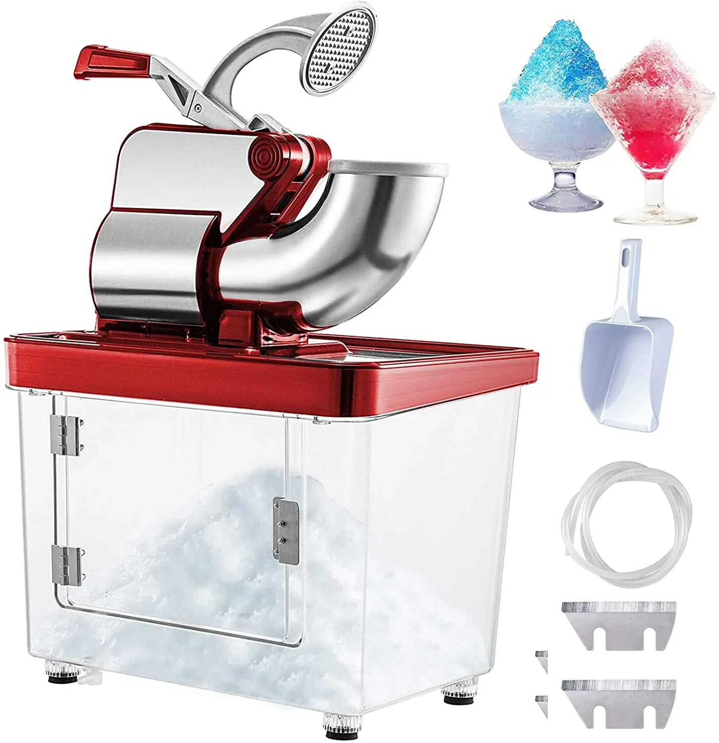 350W stainless steel shaved  ice machine electric snow cone machine with dual blades