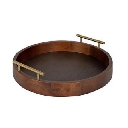  Деревянный сервировочный поднос с дизайном листьев от производителя для домашнего искусства