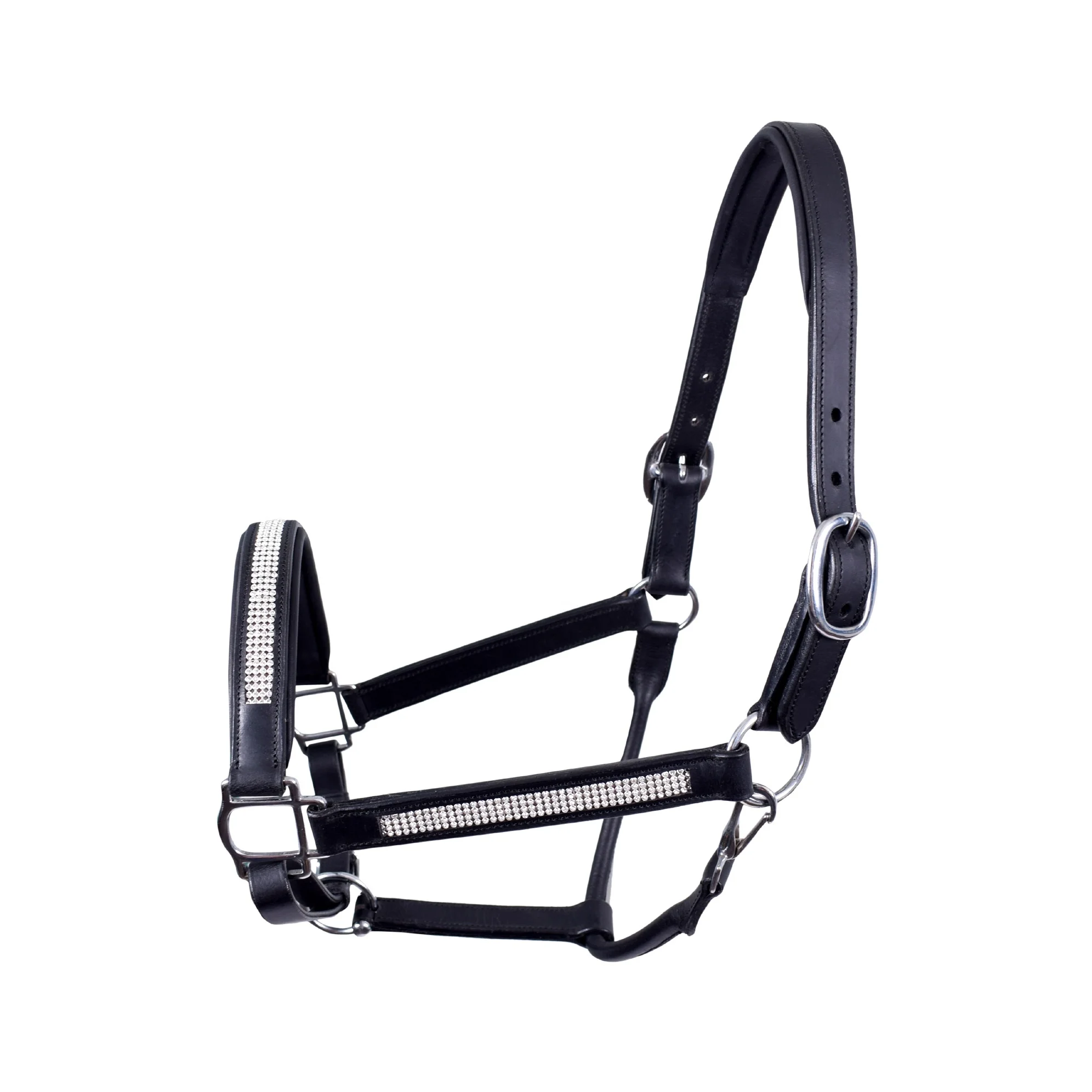Genuine Black Braided Leather Horse Halter Suppliers