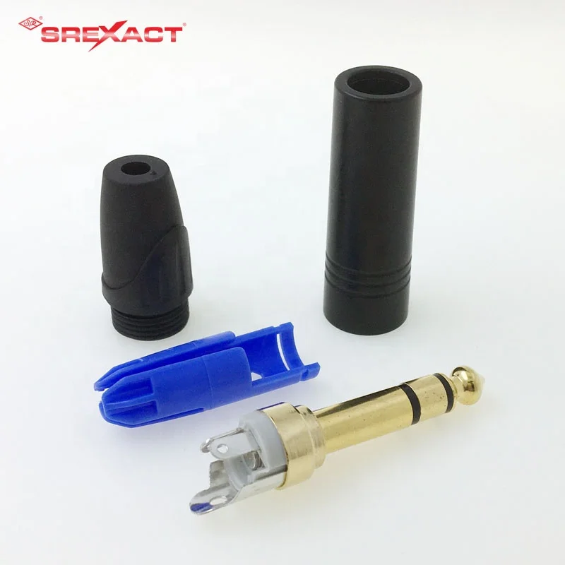 1/4 TRS 6.35mm stereo phone plug speaker connector