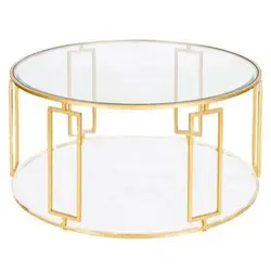 luxury best selling at low price wholesale products modern stainless steel metal frame glass round coffee table