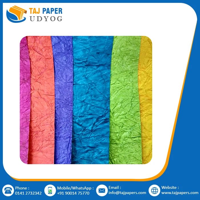 
Handmade Cotton Leaf Design Printed Paper 