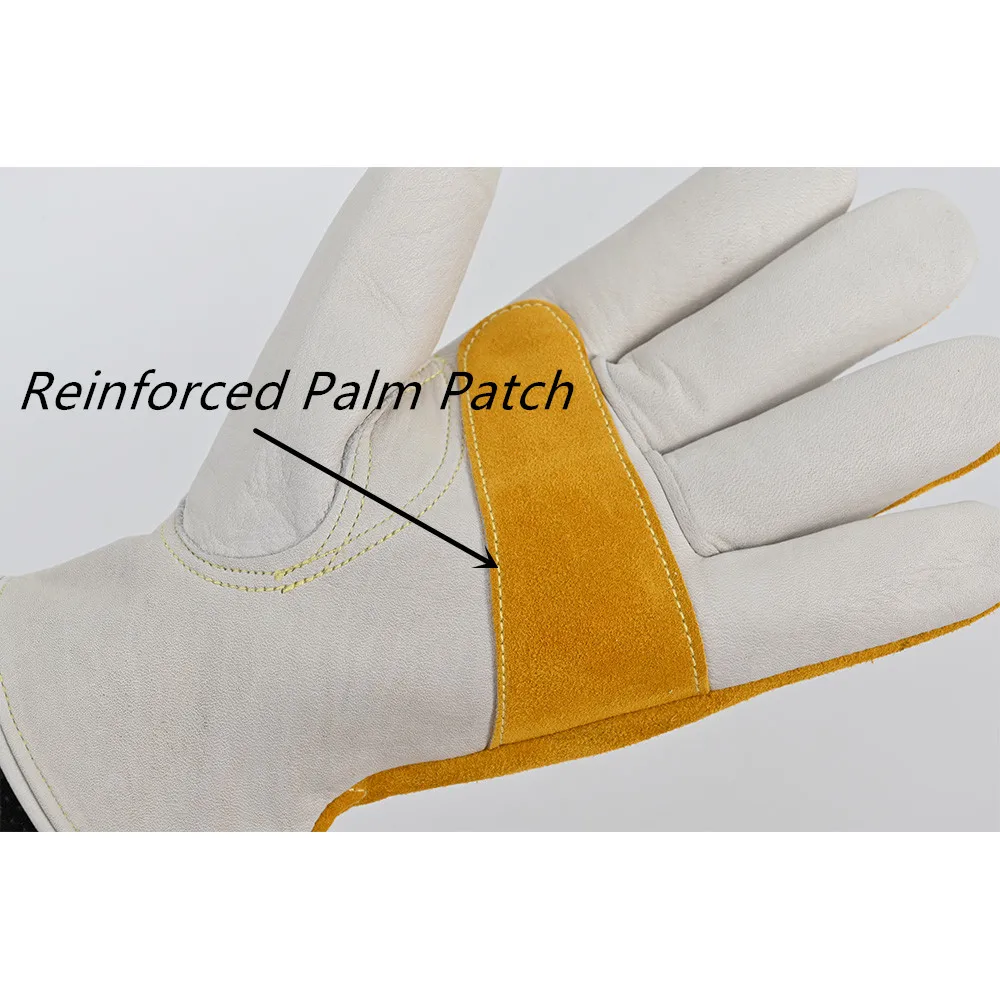 Unlined Cowhide Split Leather Work and Driver Gloves for Heavy Duty Truck Driving