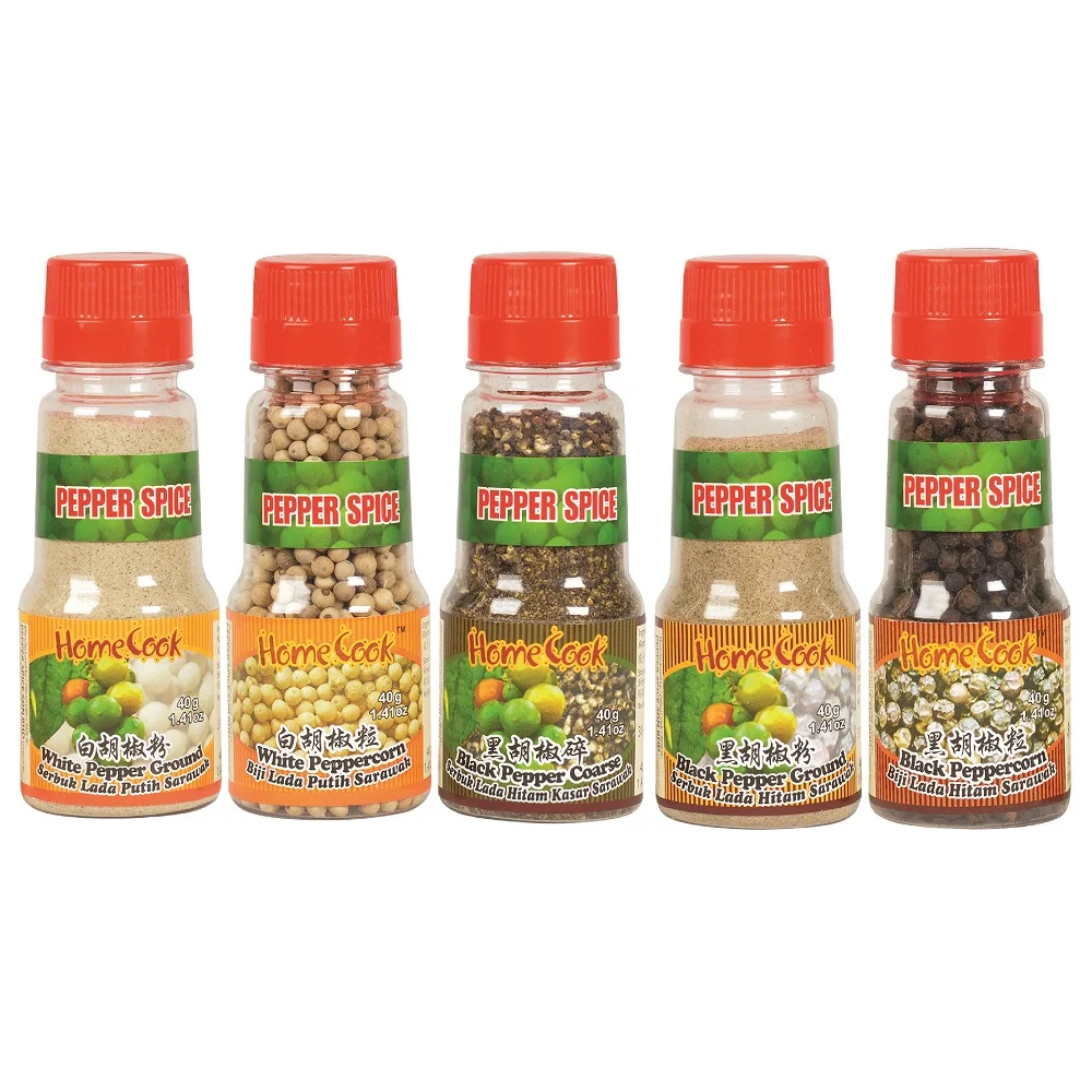 
Malaysia Marinade And Soups 40g HomeCook Black Pepper Coarse In Plastic Bottle 