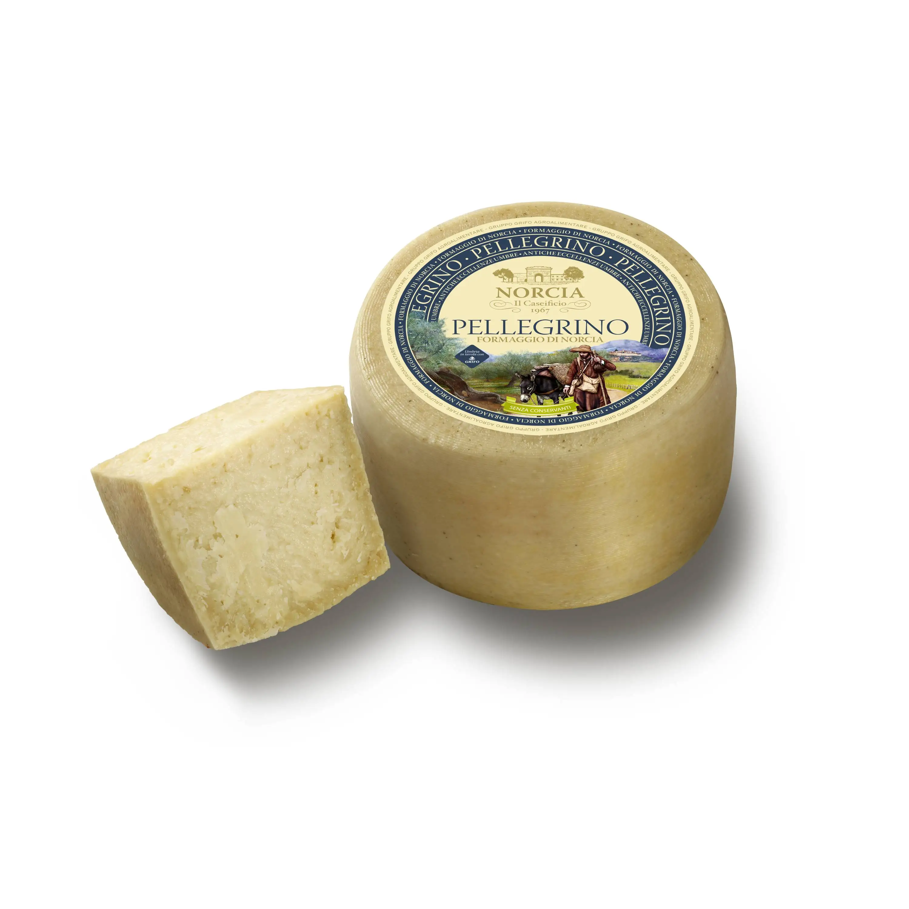 TOP QUALITY ITALIAN HARD CHEESE IL PELLEGRINO NORCIA GOOD FOR PASTA READY TO SHIP